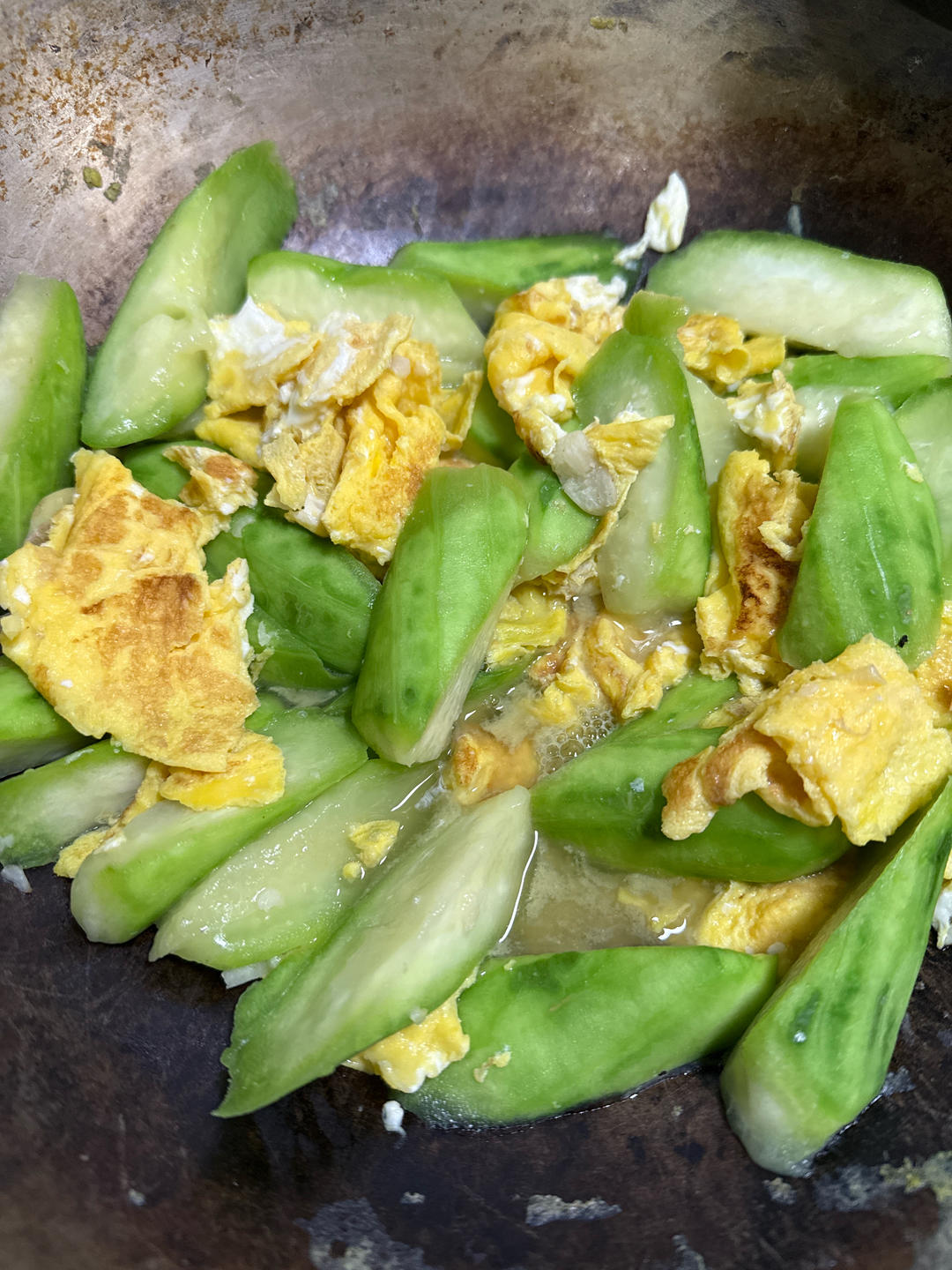 简单快手，五分钟搞定的丝瓜炒蛋