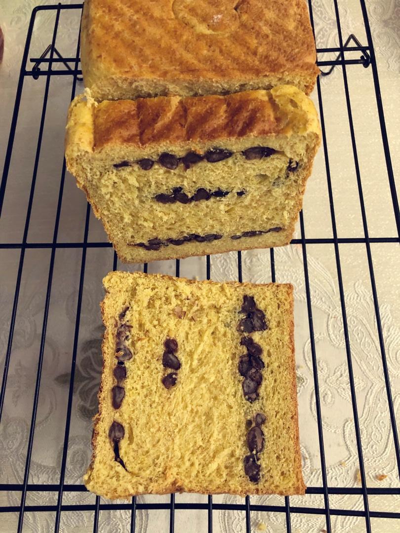 南瓜全麦红豆手撕吐司🍞