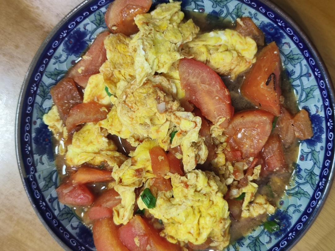 番茄炒鸡蛋（超浓的番茄味）