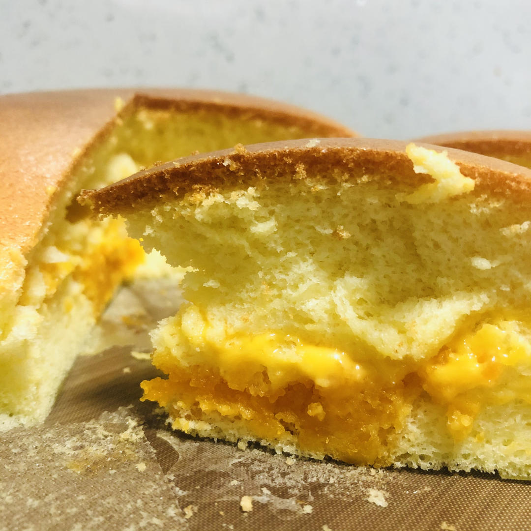 超超超柔软的咸蛋黄芝士古早蛋糕!