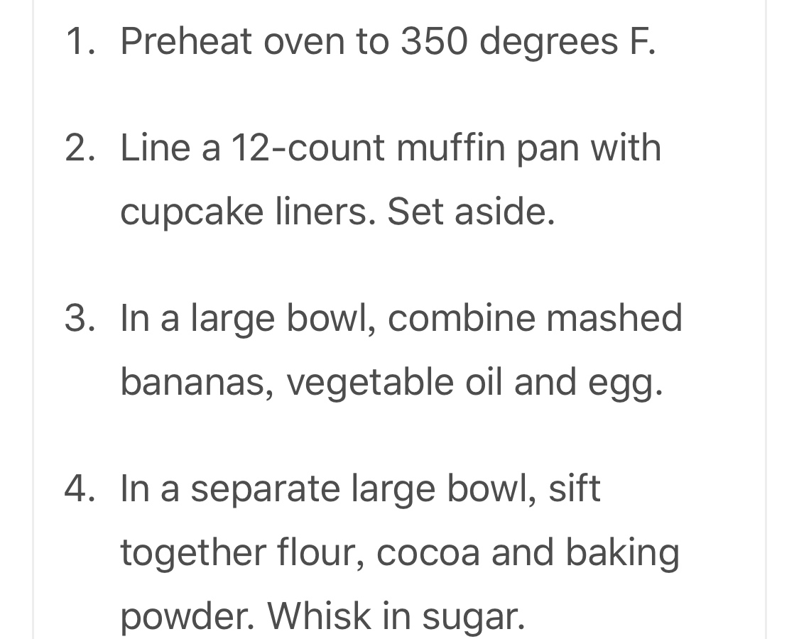 chocolate banana muffins的做法 步骤1