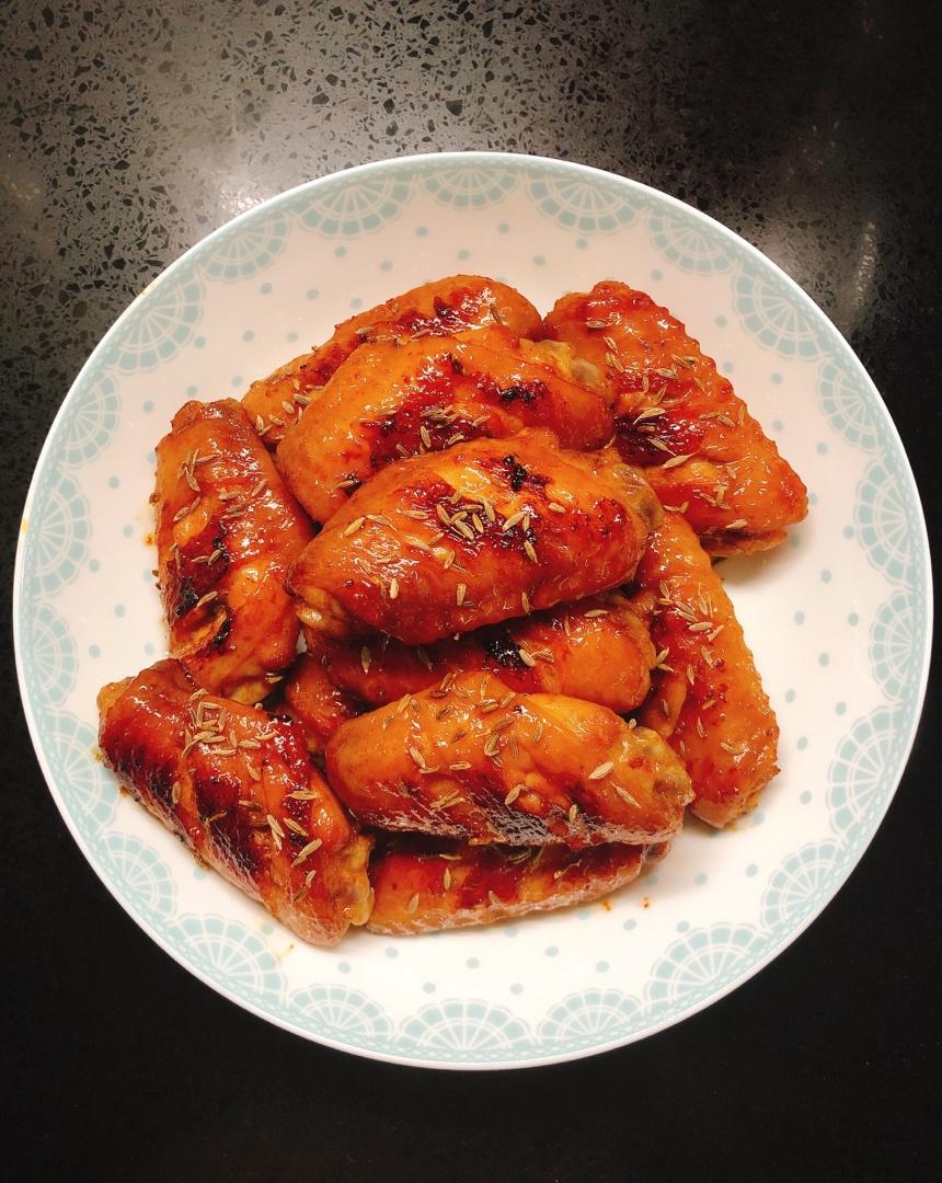 免烤箱❗️好吃到舔手指的蒜香孜然奥尔良鸡翅