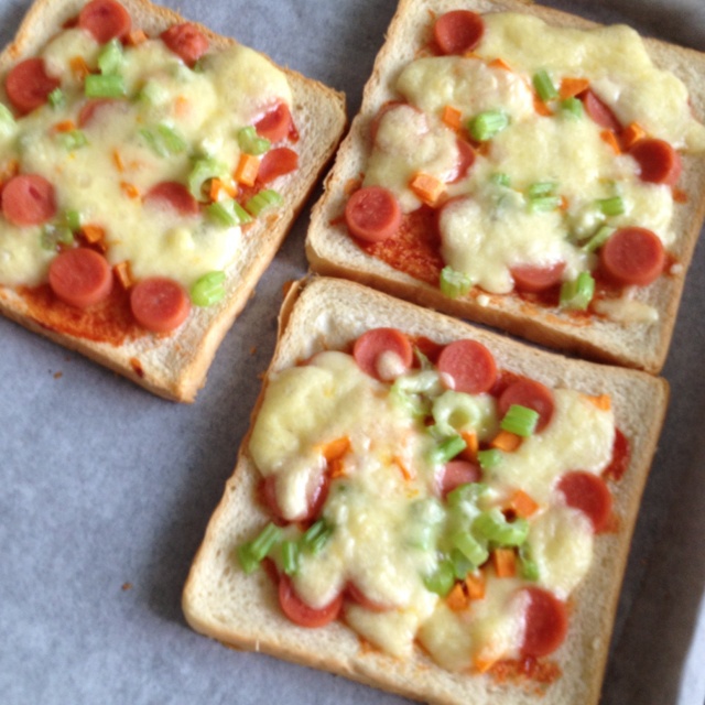 吐司培根小批萨