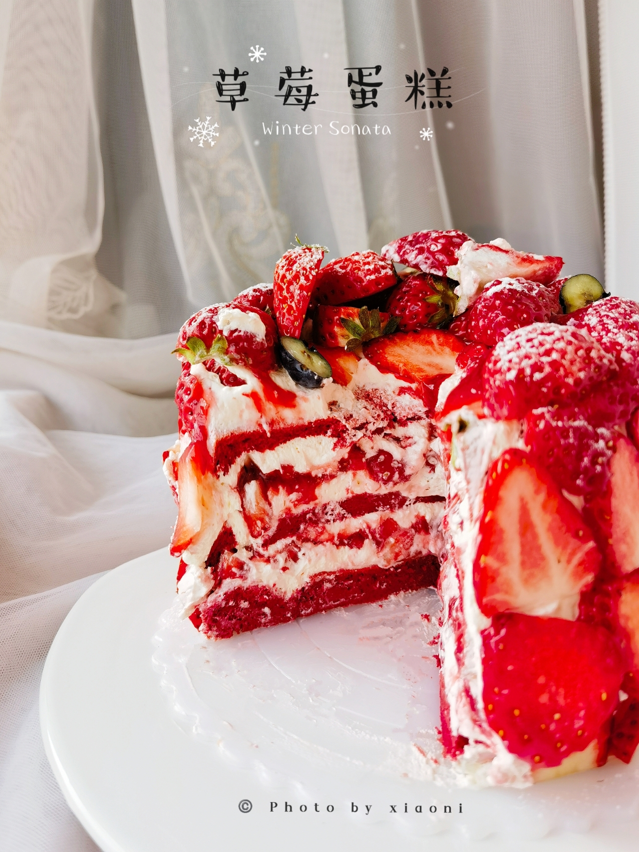 6寸红丝绒草莓🍓蛋糕的做法