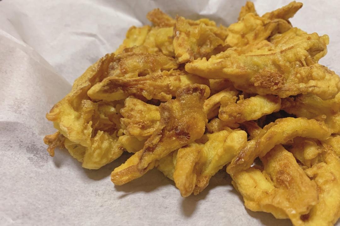 简单干脆的油炸平菇小零食