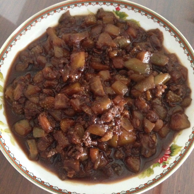 红烧肉末茄子
