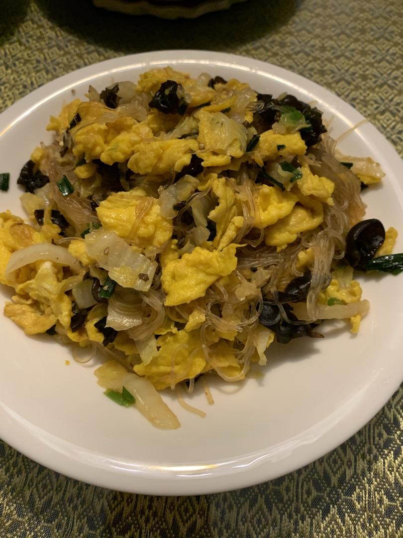 白菜粉丝炒鸡蛋