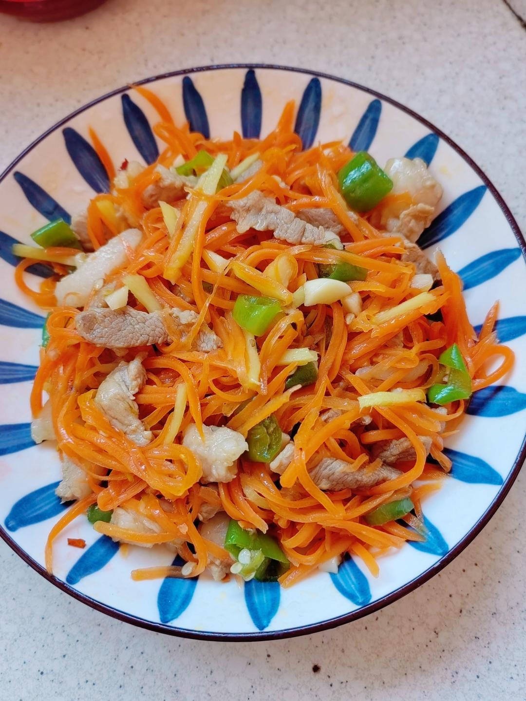 瘦肉炒胡萝卜