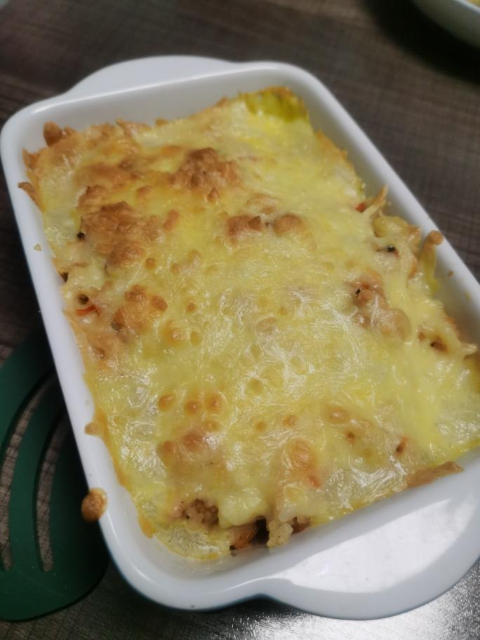 三文鱼芝士焗饭的做法