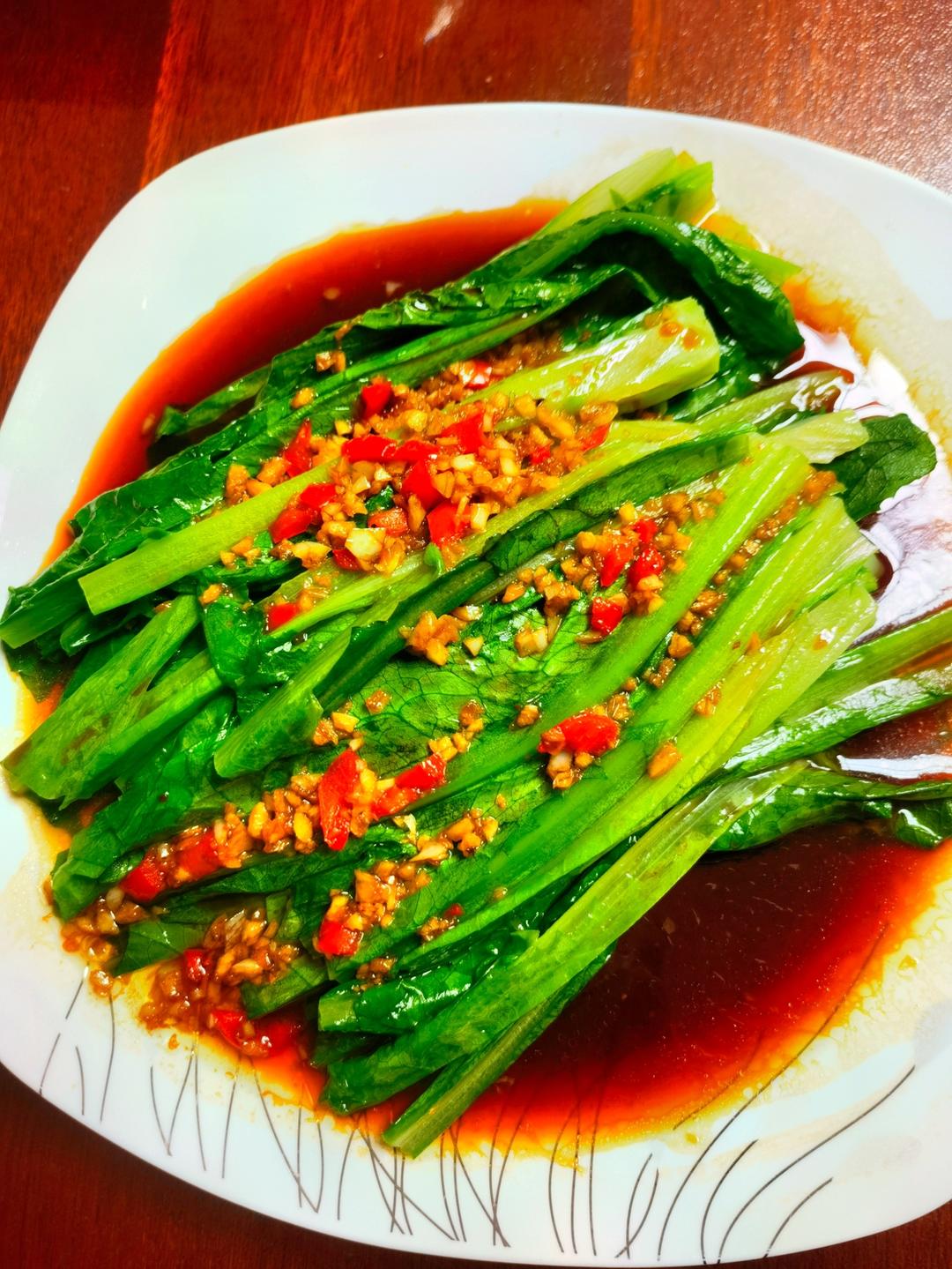 白灼油麦菜——晚间减肥餐