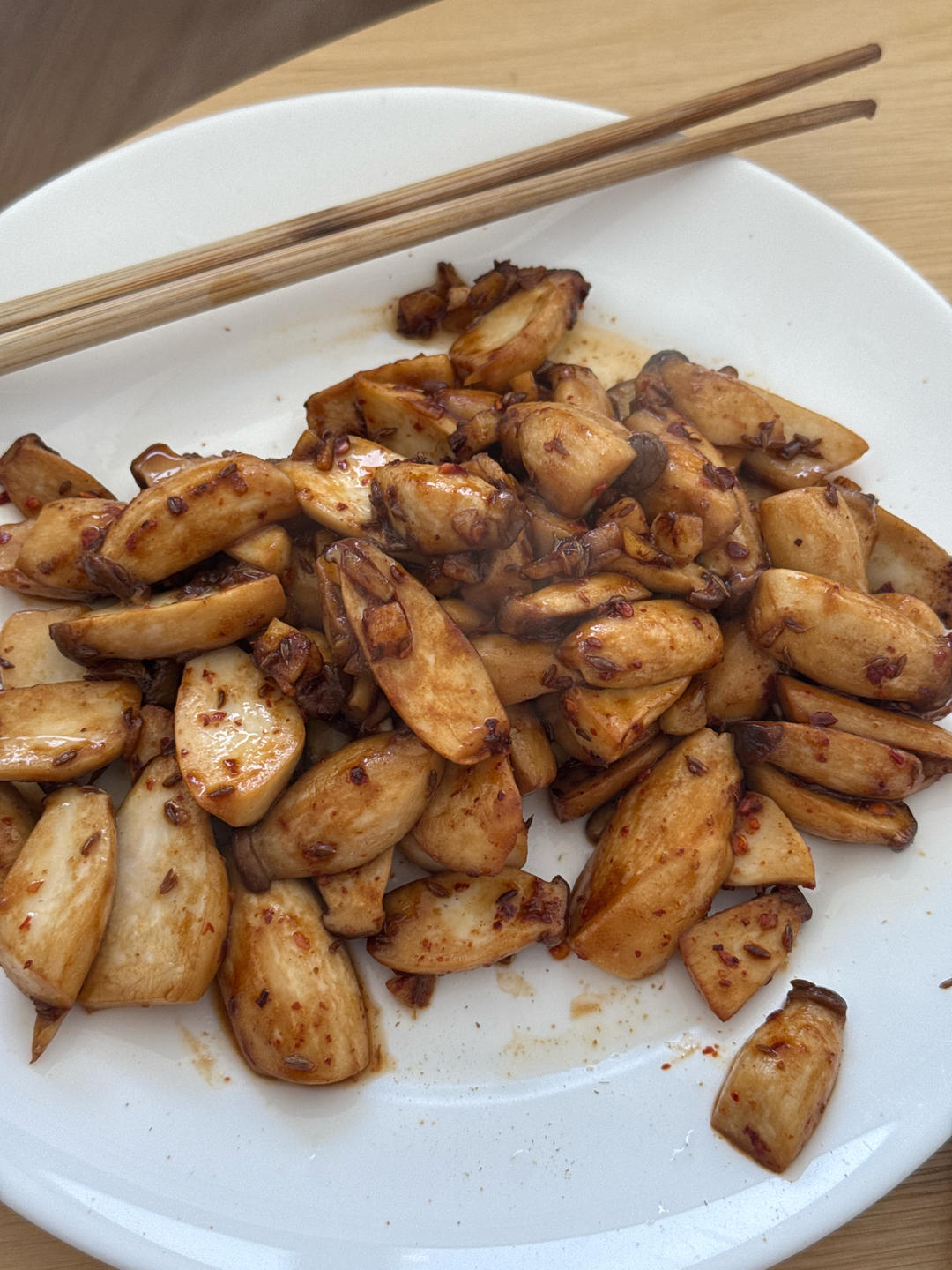 绝对美味的孜然杏鲍菇