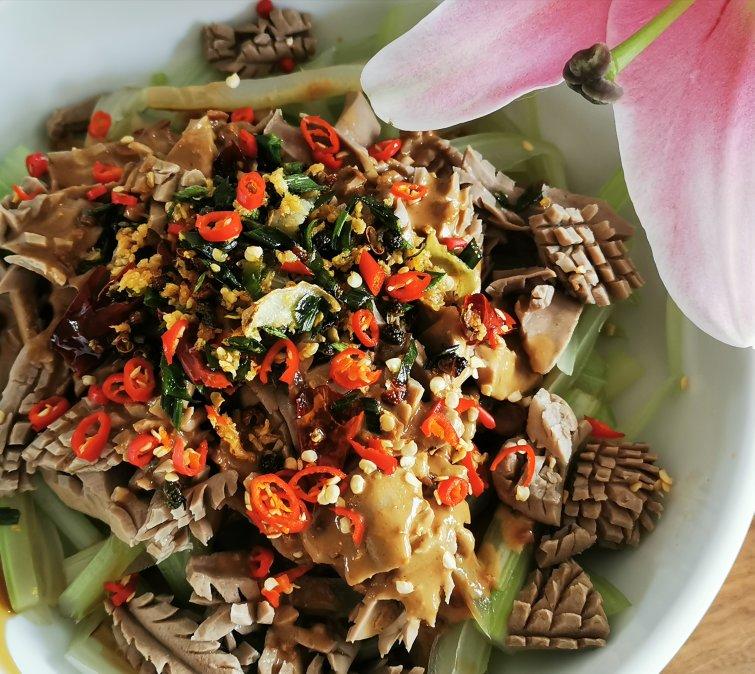 menge做的炝拌腰花