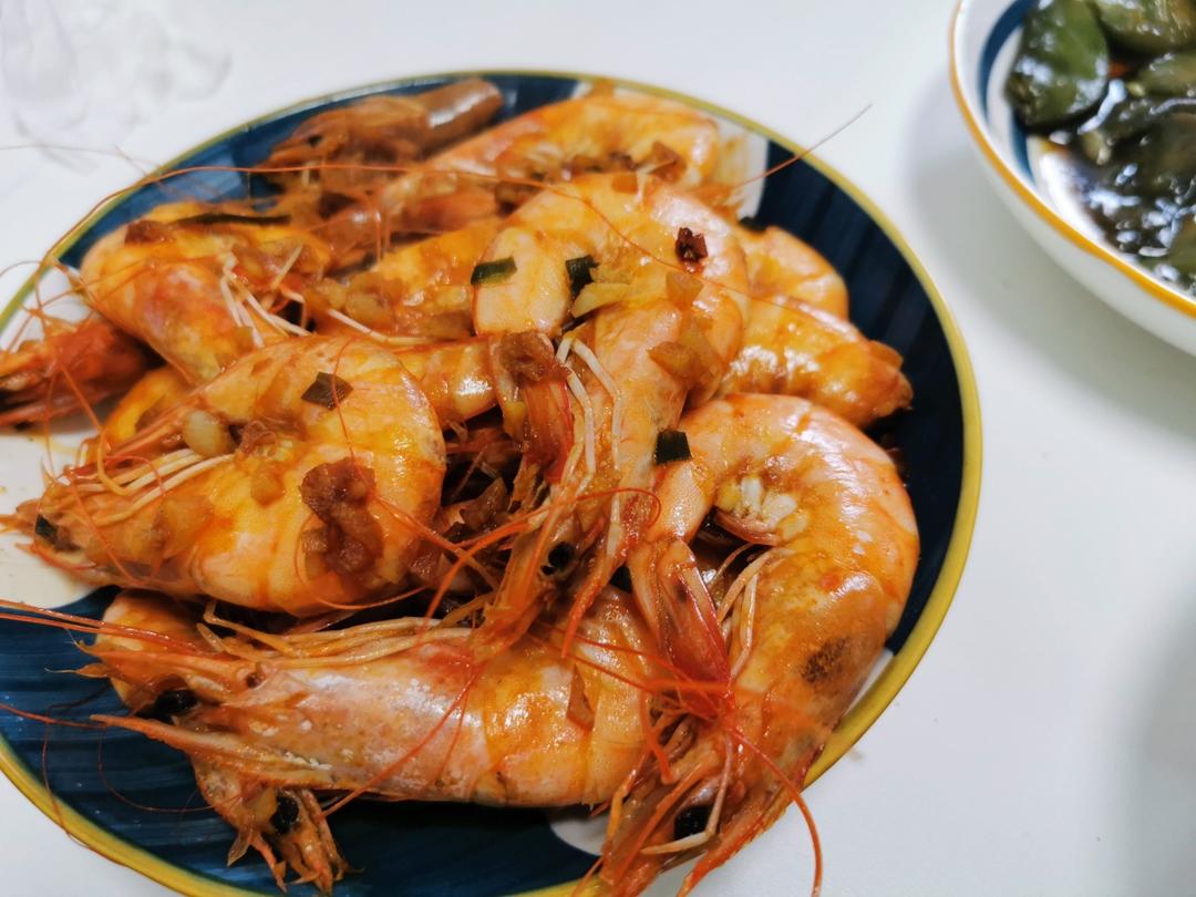 不再吃白灼虾（蒜香大虾）