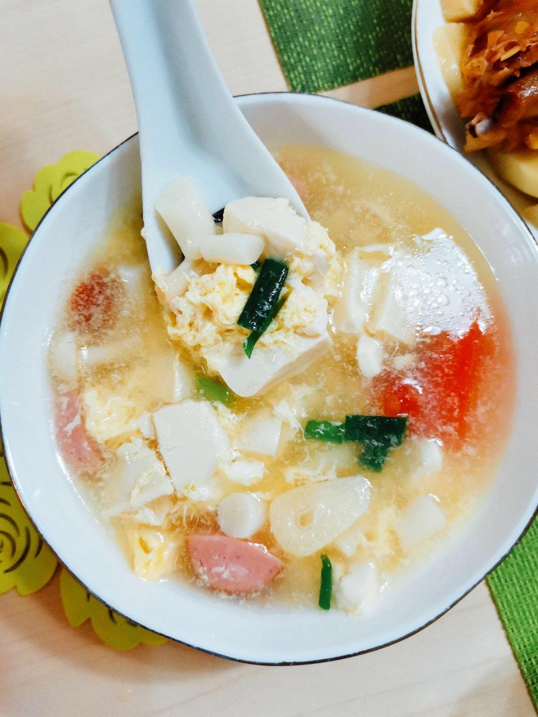 鲜掉眉毛的菌菇豆腐汤