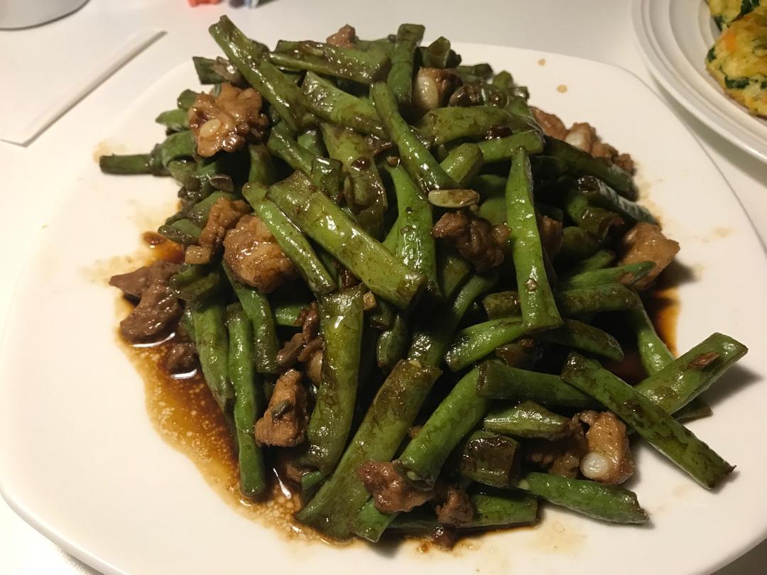 豆角炒肉丝