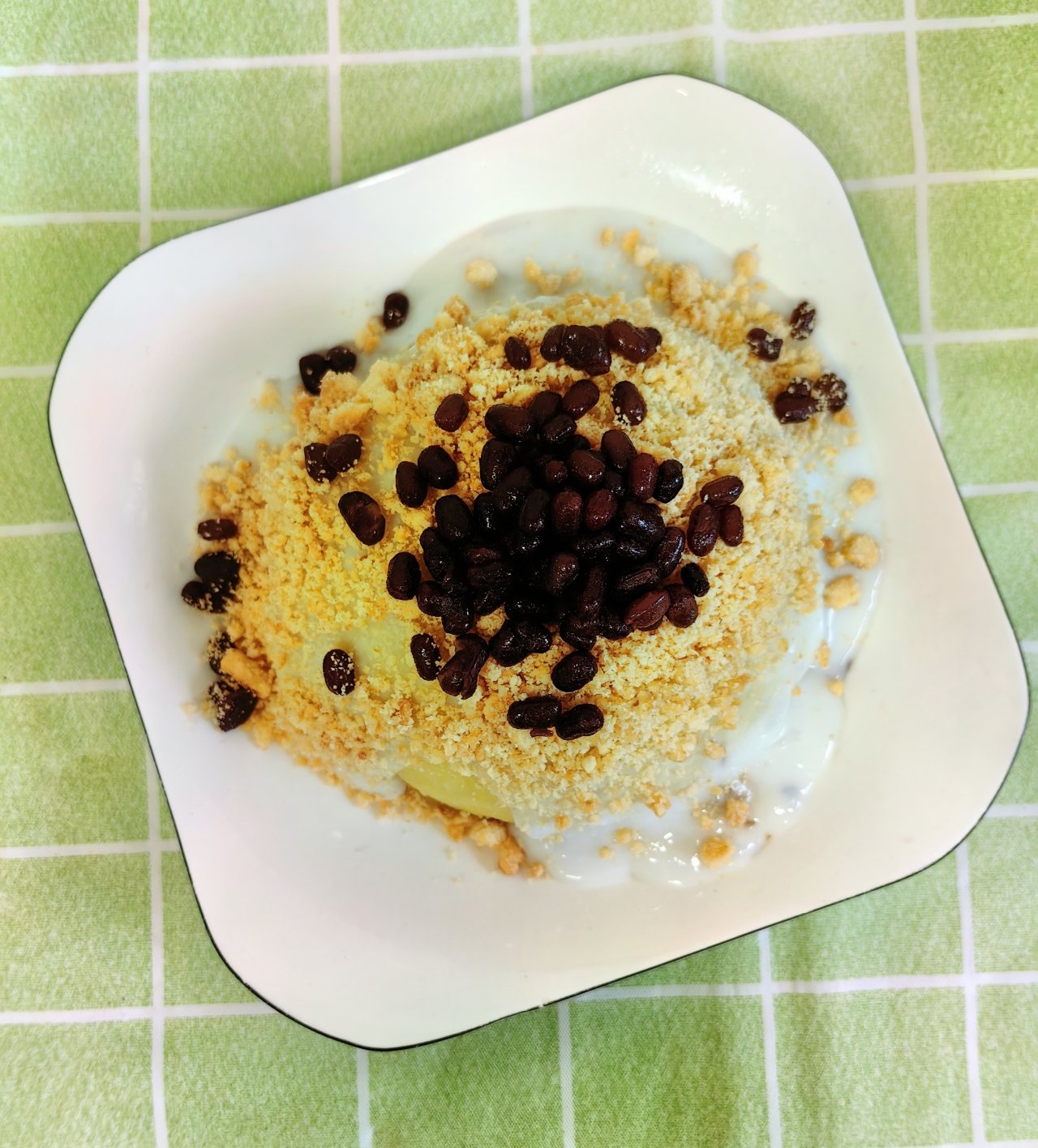今日早餐：红薯麻薯爆浆蛋糕，生菜虾仁紫菜鸡蛋汤的做法 步骤9
