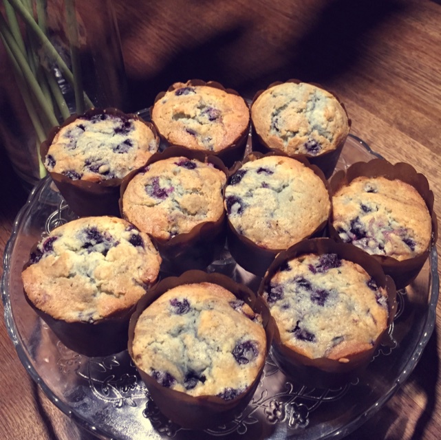 鲜奶油蓝莓纸杯蛋糕 Blueberry Crème  fraîche cupcake