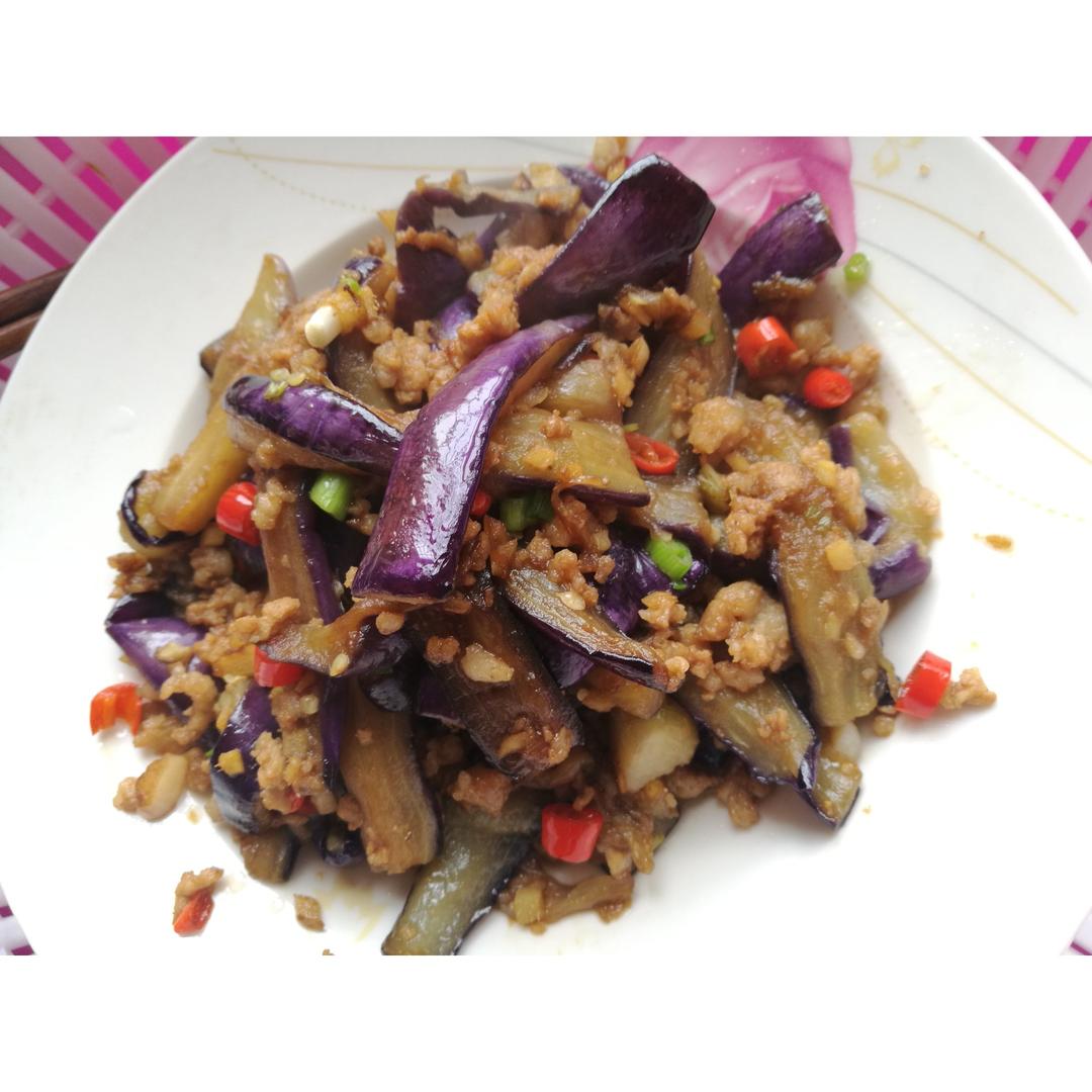 红烧肉沫茄子
