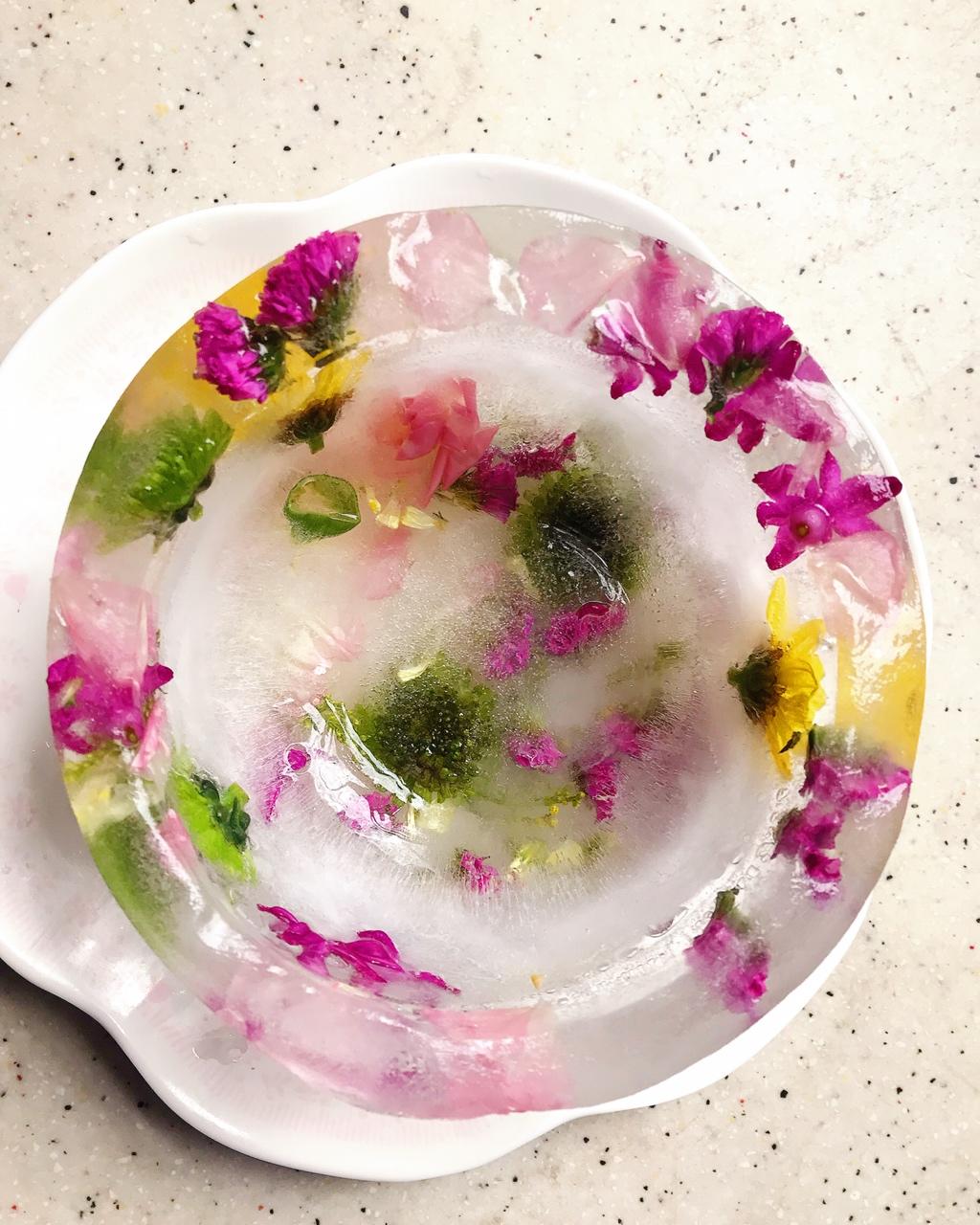 鲜花冰碗 ice bowl 莲菲做的鲜花冰碗 ice bowl