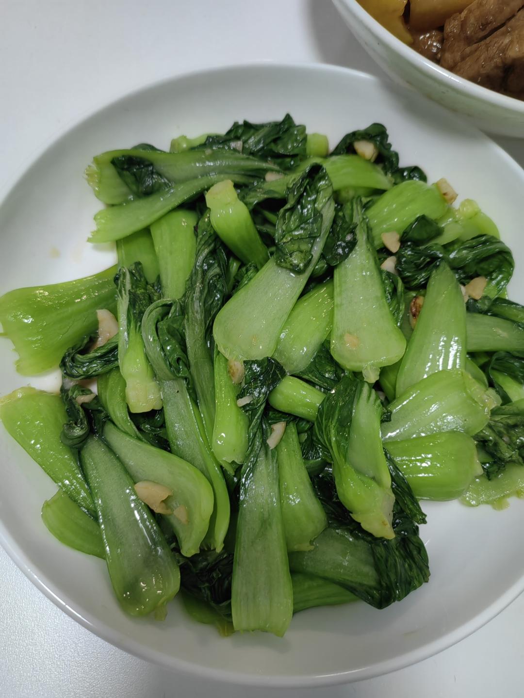 炒青菜，脆而不生，熟而不老