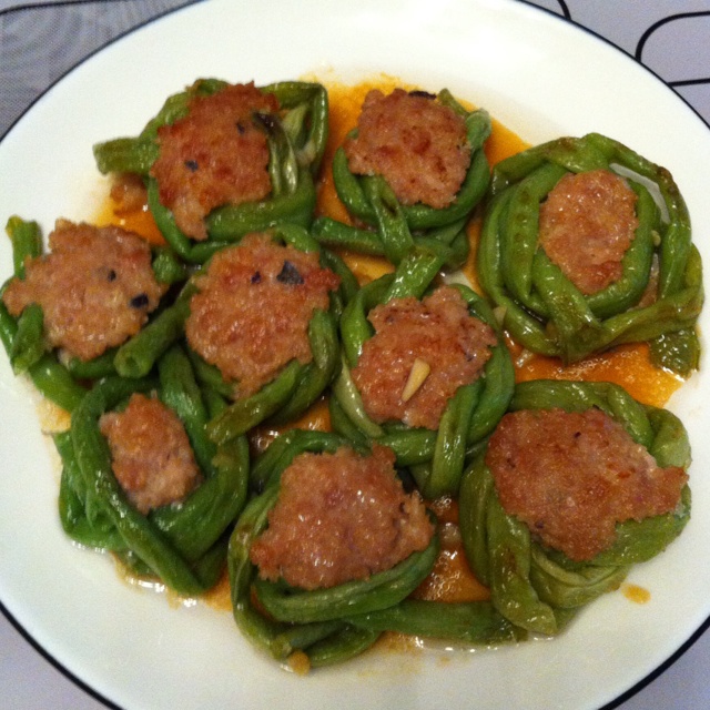 豇豆酿肉
