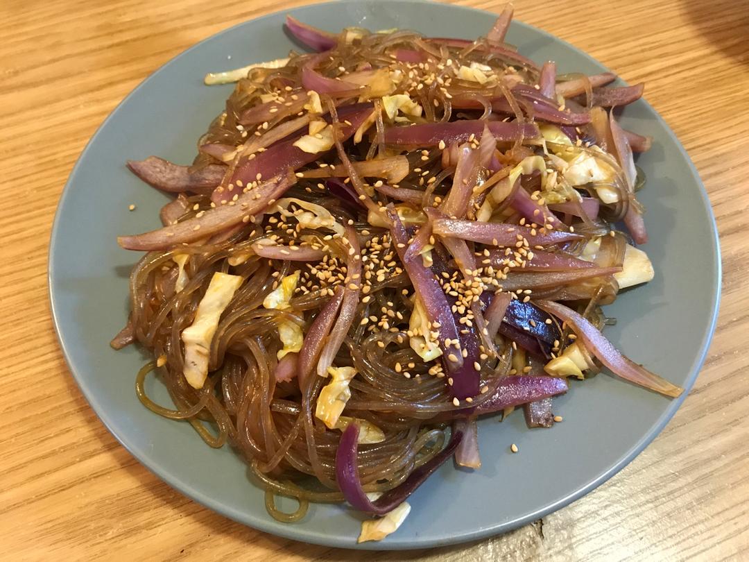韩式粉丝炒杂菜 Korean Style Glass Noodles with Vegetables