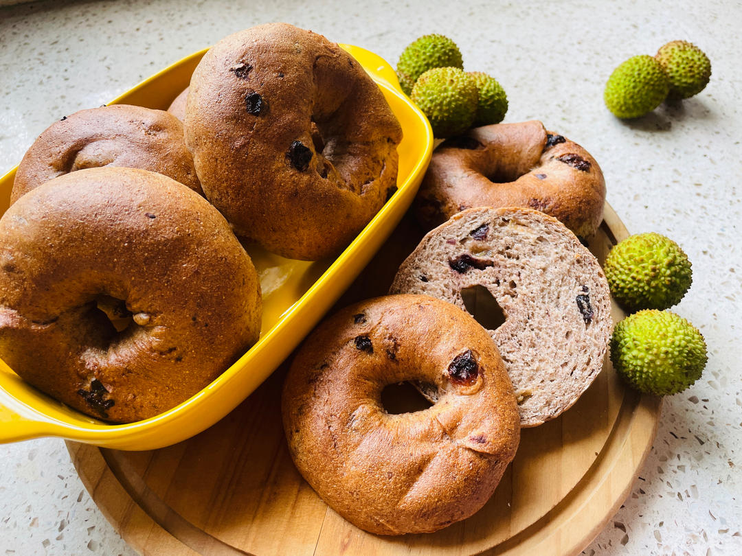 减脂必做：全麦肉桂提子贝果