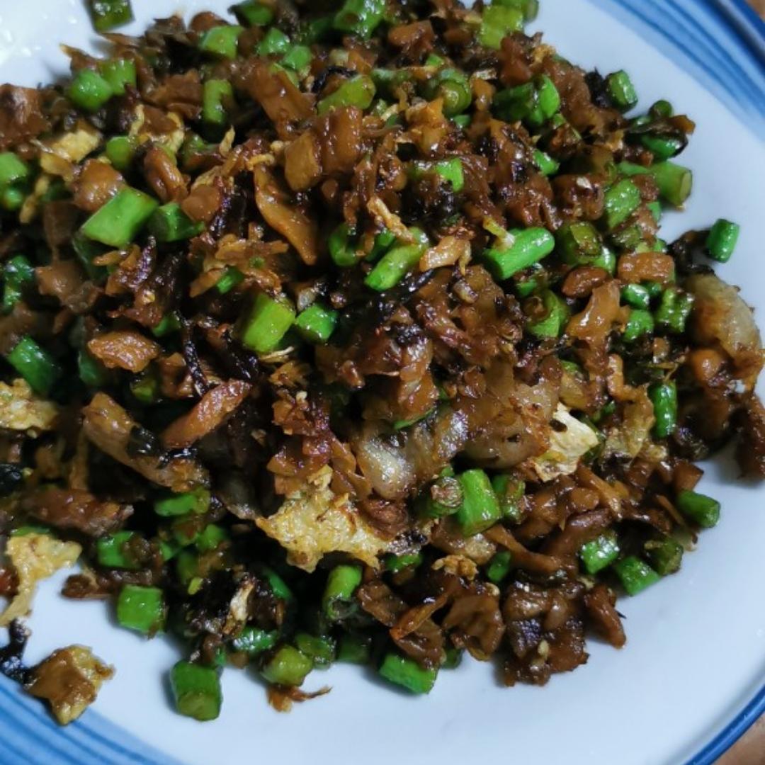 肉末炒豆角外婆菜