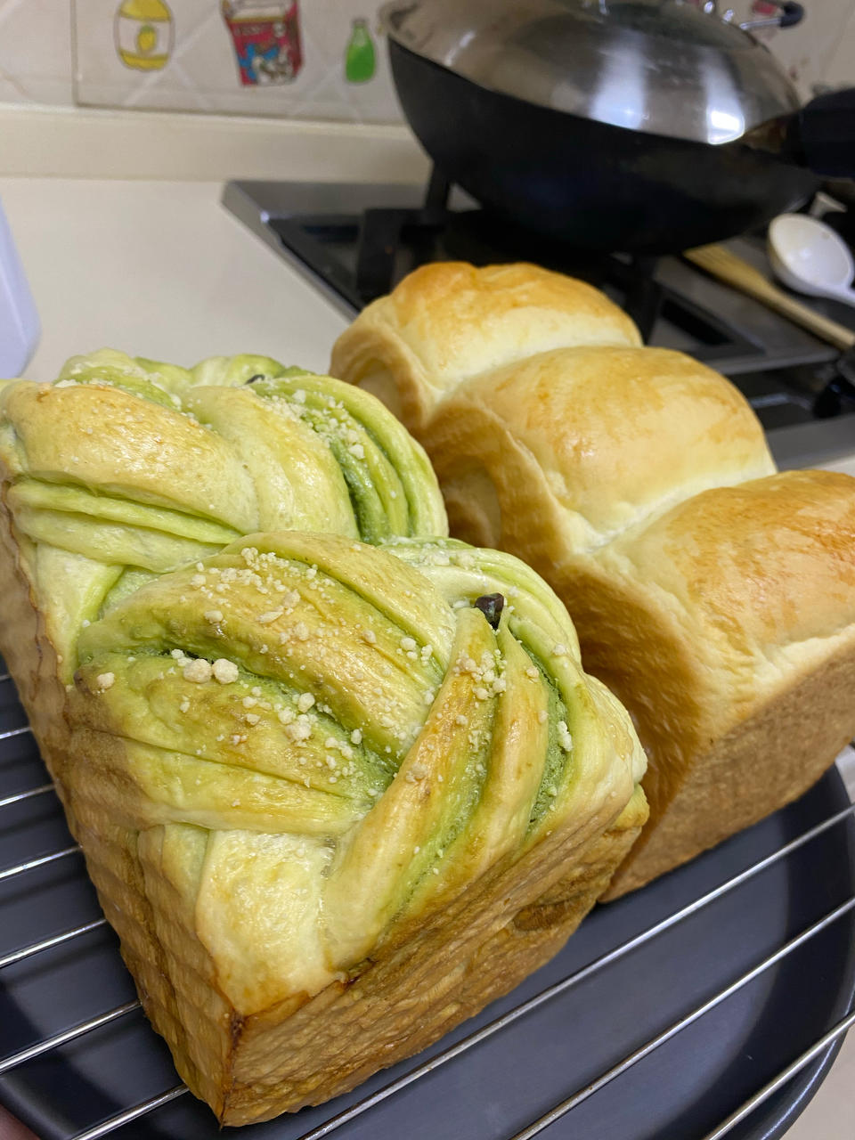 抹茶蜜豆奶酥小吐司「一口吃上瘾の馅料」