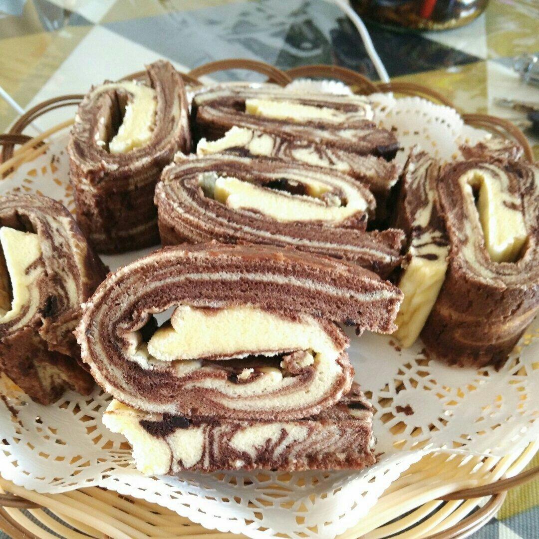 手机用户6701_86zu做的黑旋风蛋糕卷---双色变式超好看【又名风火轮儿