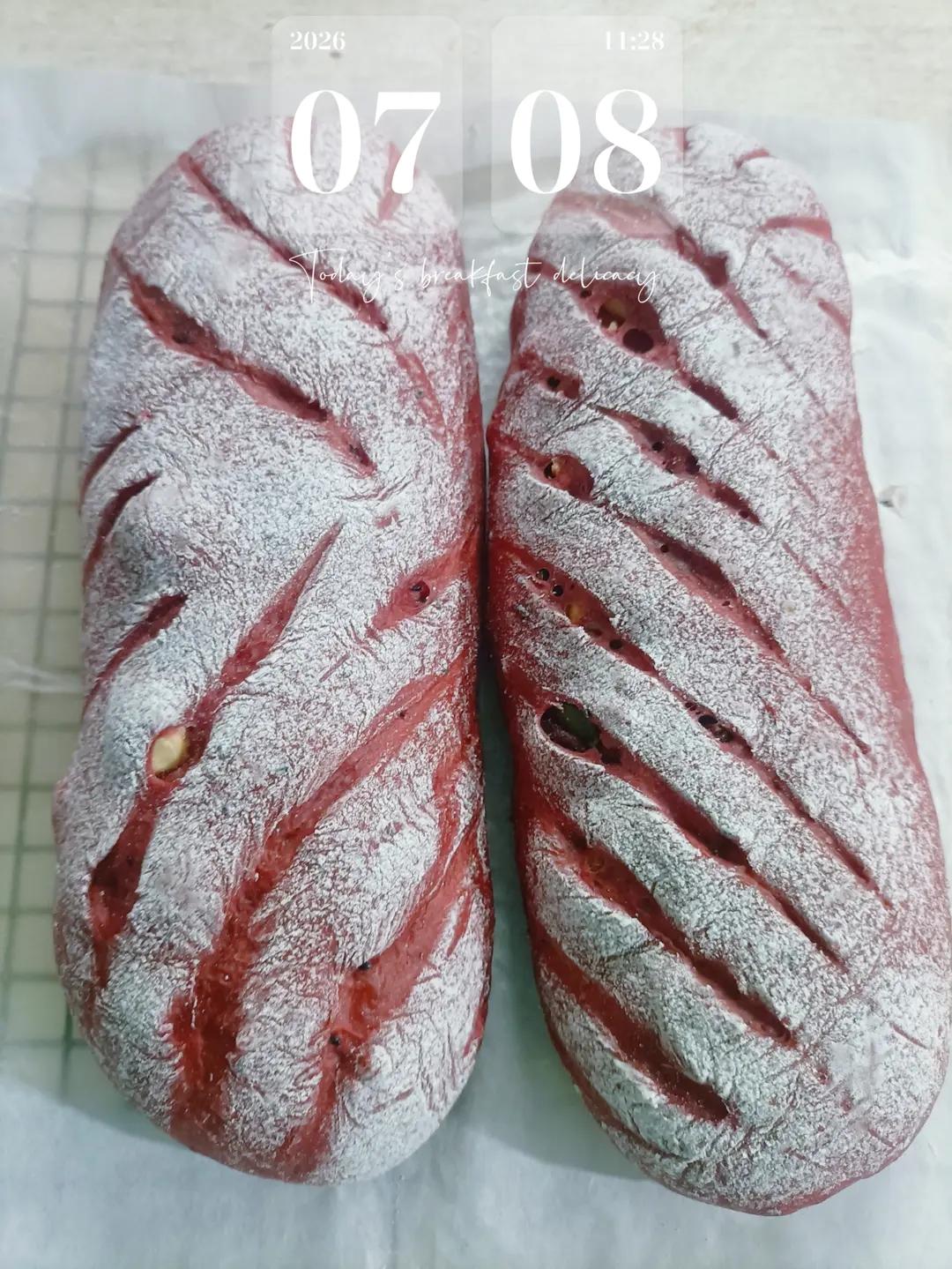 火龙果麻薯软欧包