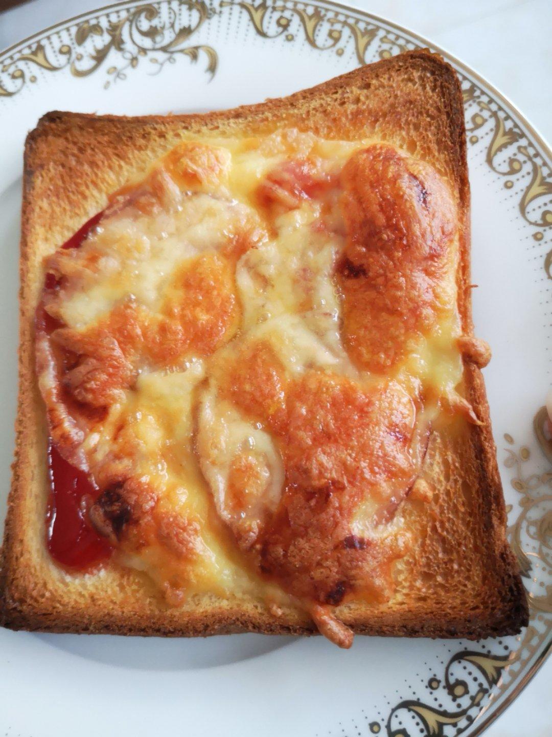 吐司培根小批萨