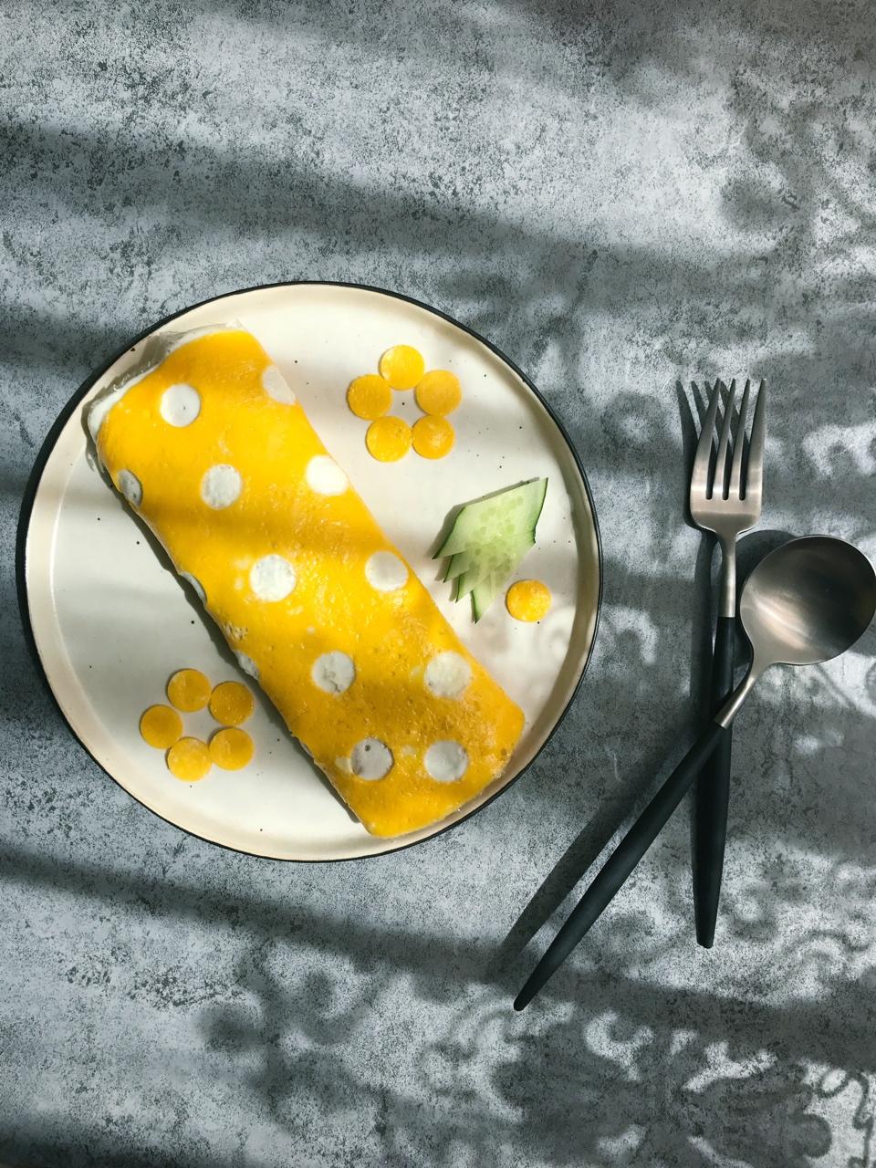 水玉波点蛋包饭