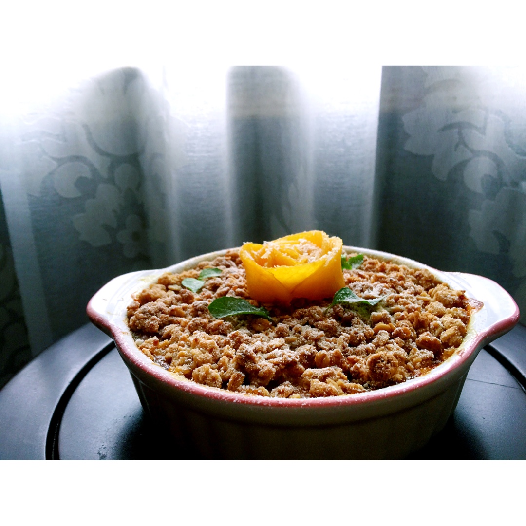 尐薄荷做的终极烹饪课程酥粒烤苹果