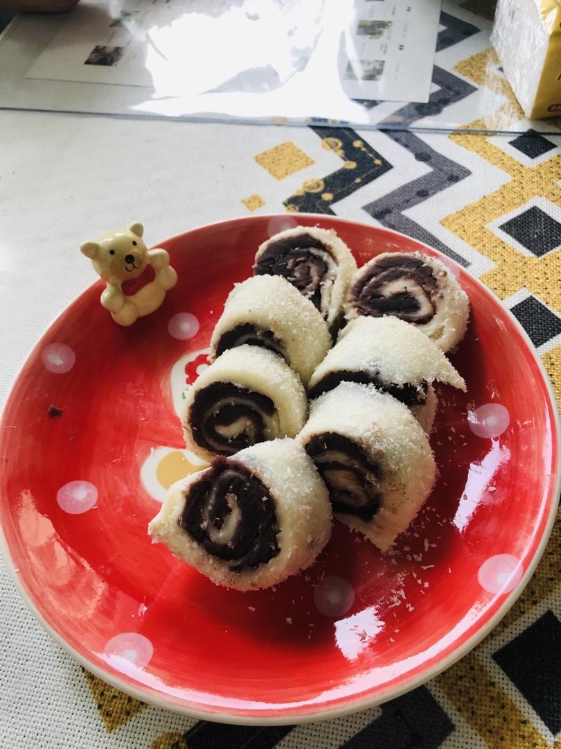 糯米红豆沙卷