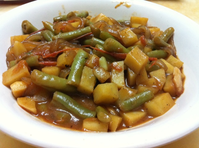 土豆炖豆角