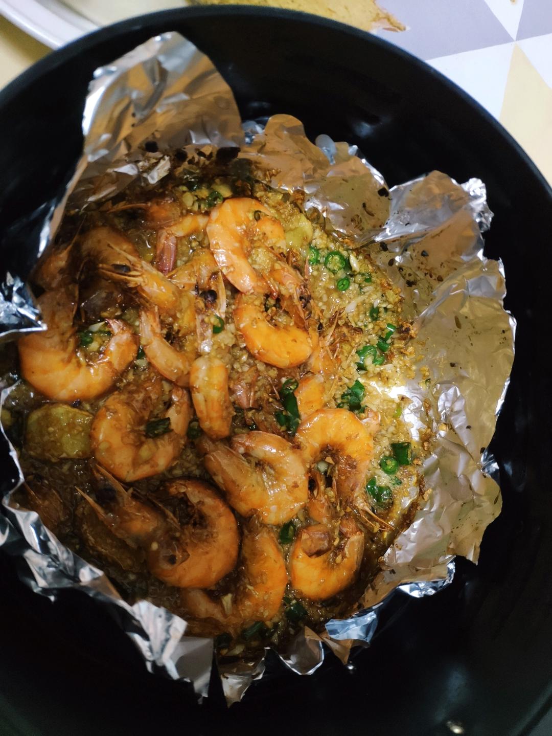 蒜蓉大虾 空气炸锅版