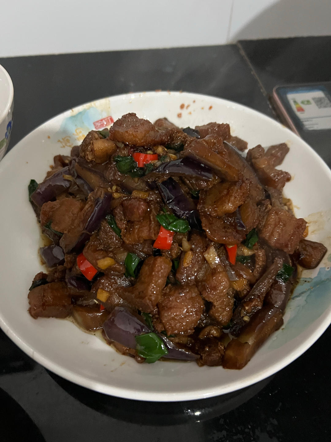 五花肉炒茄子