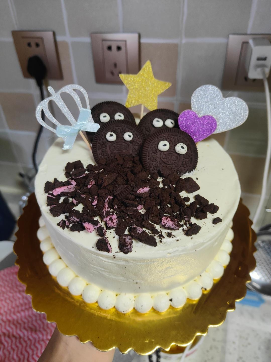 造型简单小朋友还喜欢的奥利奥生日蛋糕