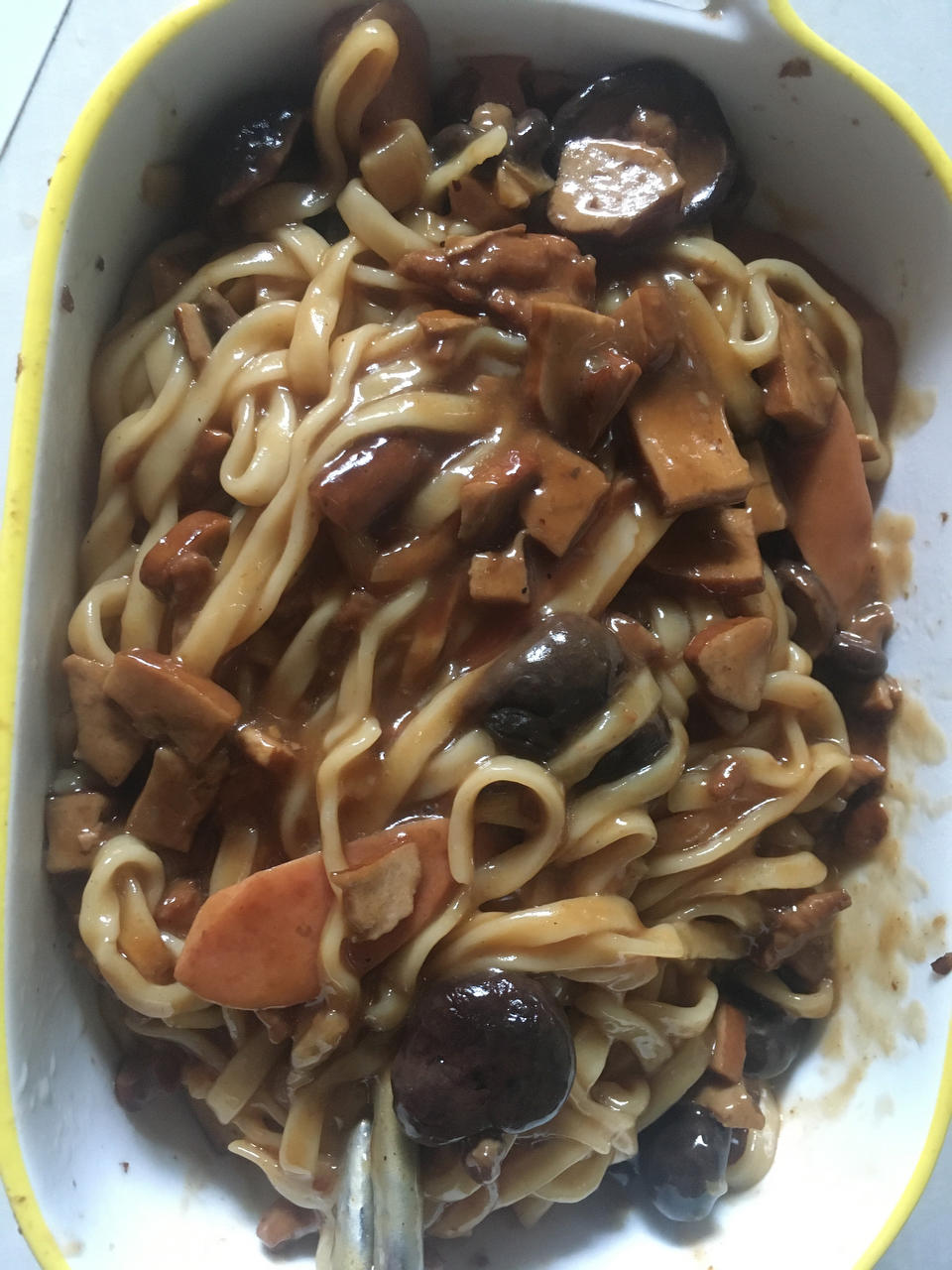 🔥超浓郁火腿土豆焖面❗️连吃三碗都不够