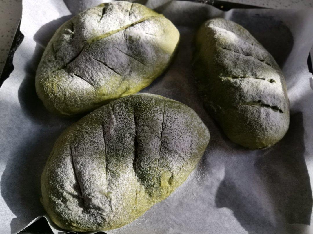 麻薯抹茶蜜豆肉松软欧