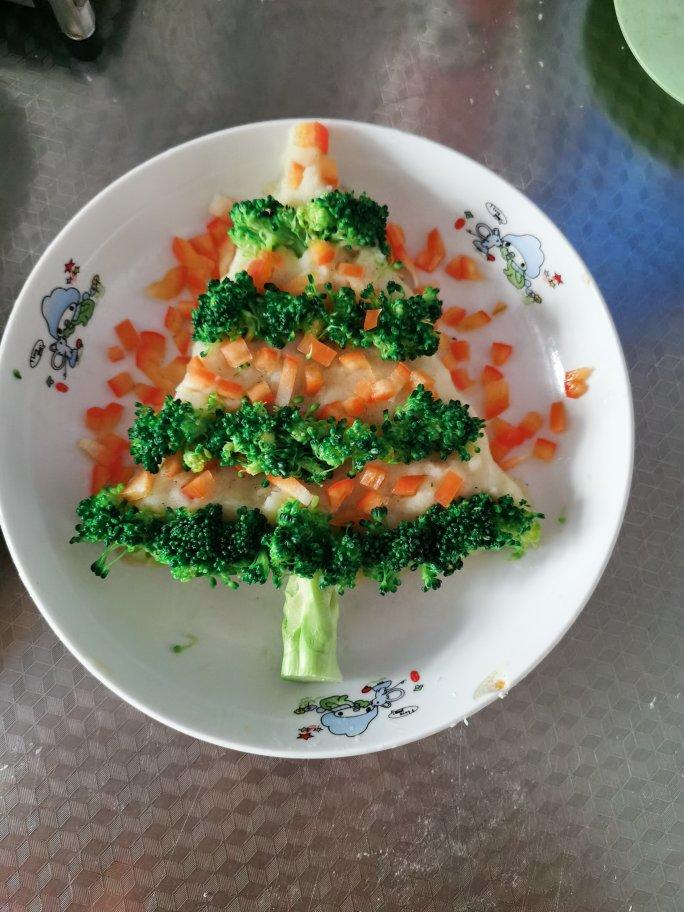 土豆泥西兰花圣诞树