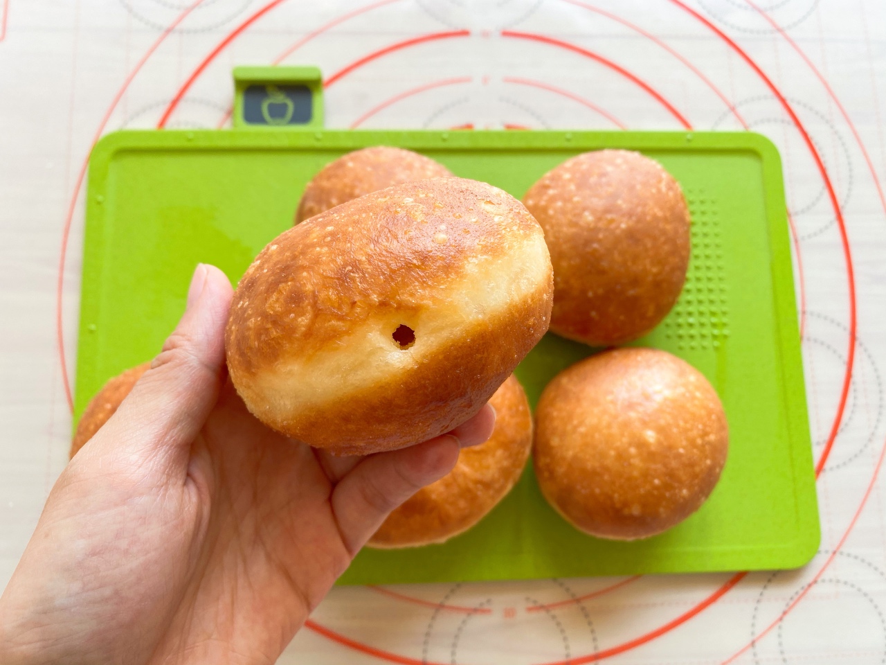 免烤箱❗️可以爆浆的卡士达酱甜甜圈🍩巨简单的做法 步骤9