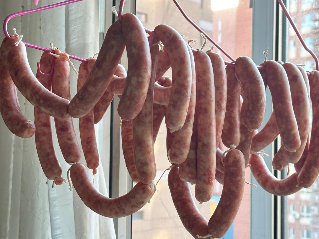 能量满满的猪肉脆皮肠(烤肠、灌肠、自制香肠)