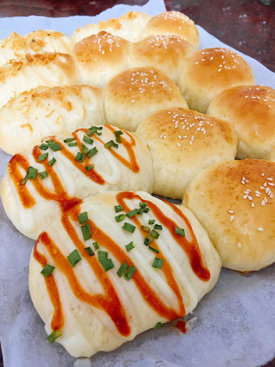 一次发酵同样松软的椰蓉小面包