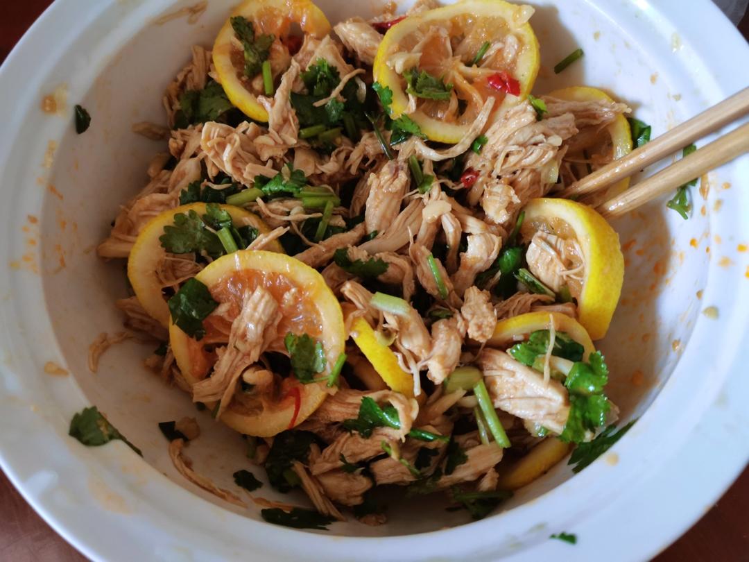 ✅ 第6道快手低脂菜✨清爽美味的柠檬鸡丝🍋鸡胸肉满分吃法💯