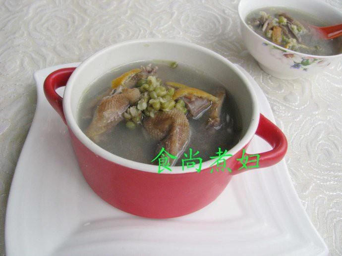 绿豆陈皮鸽子汤的做法