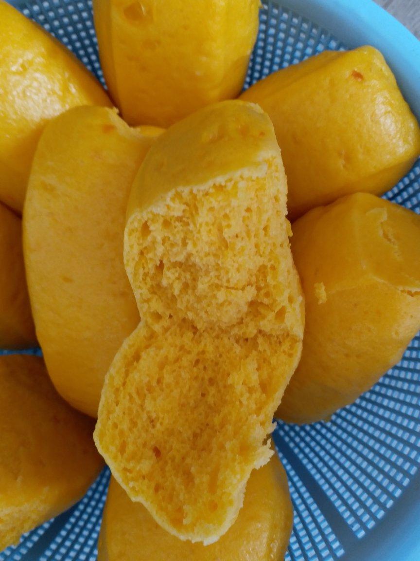 超简单只需一发不放一滴水、弹性超好的黄金南瓜馒头（记录方子），附边角料的整形