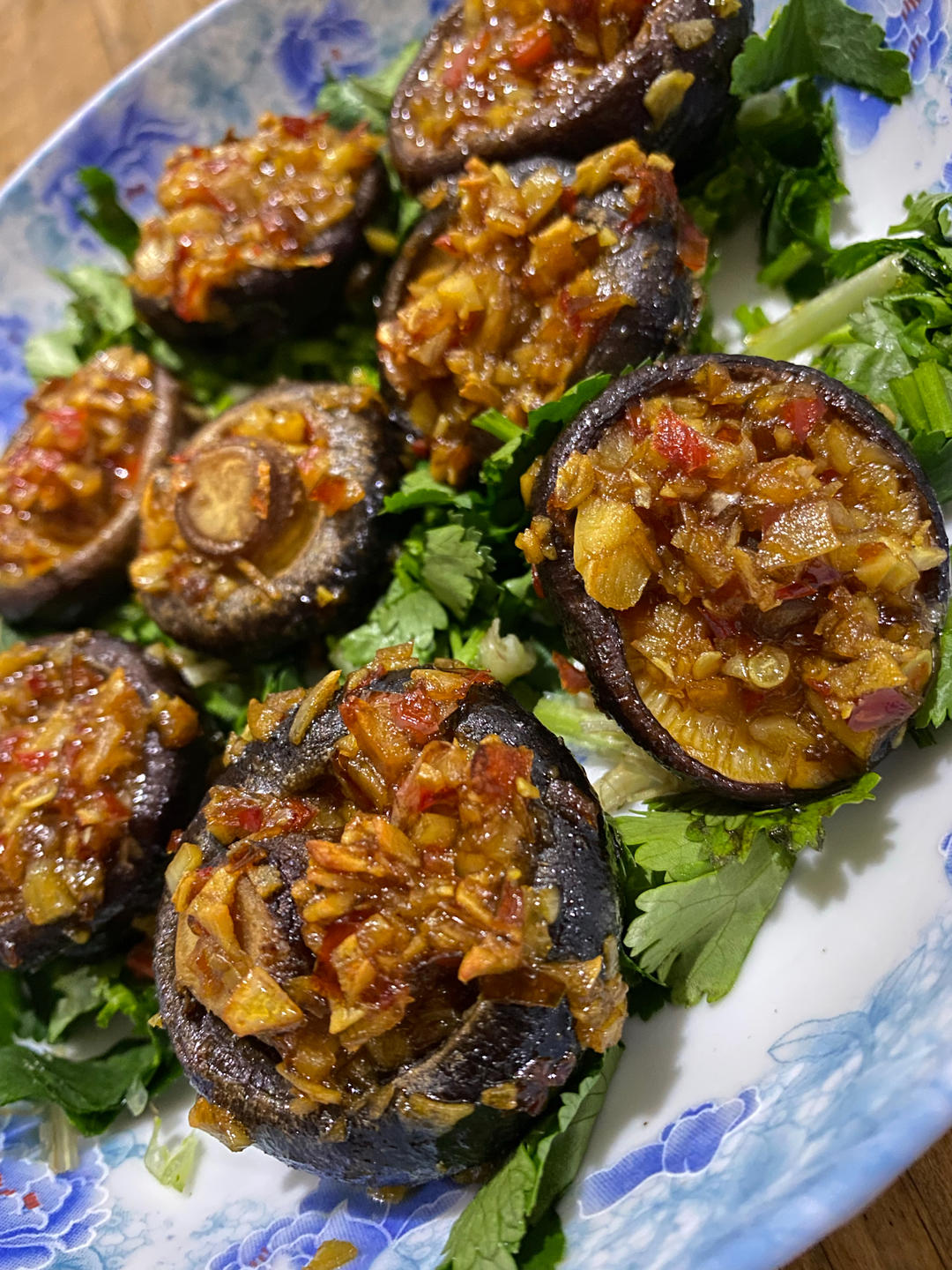 蒜蓉孜然烤香菇