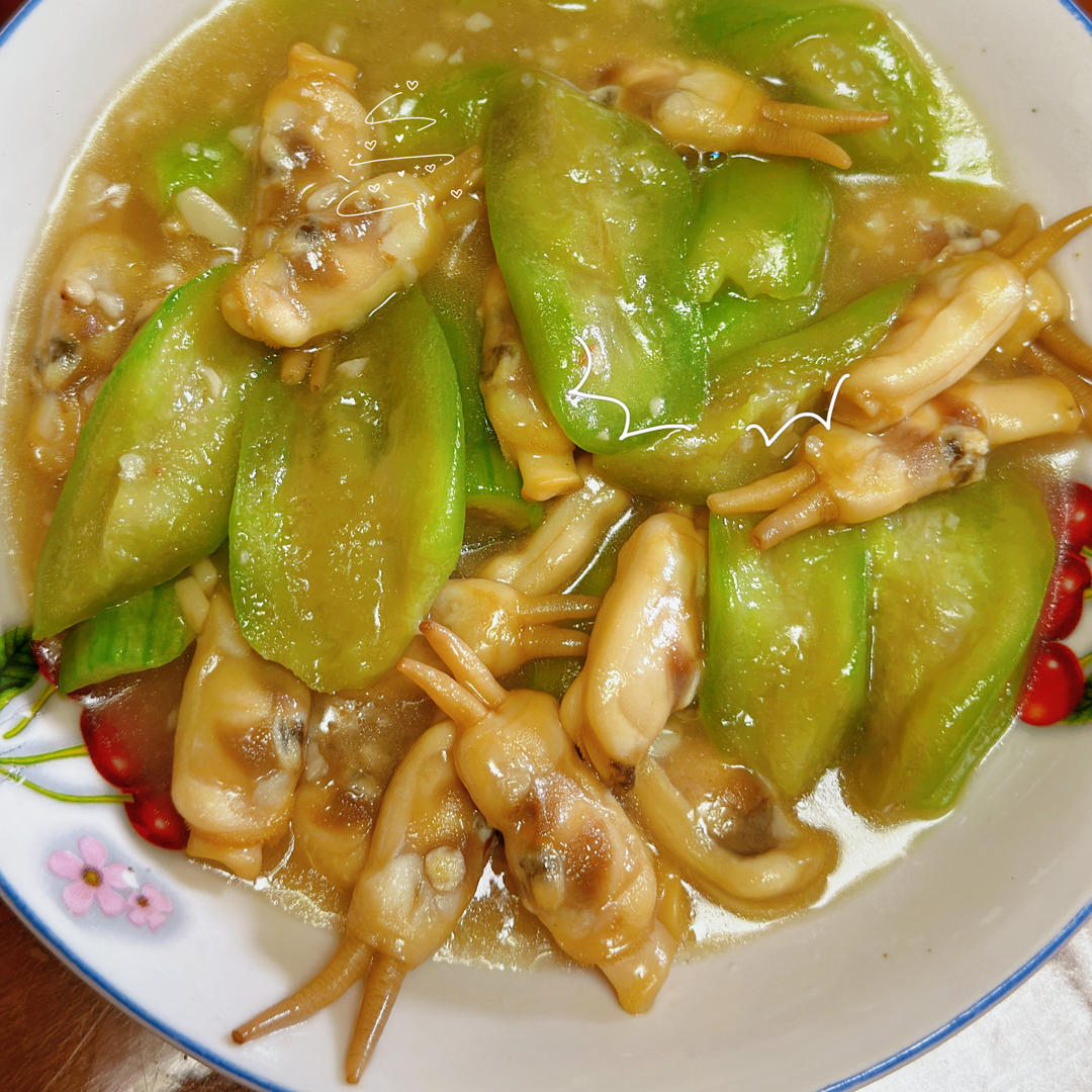 丝瓜烧蛏子